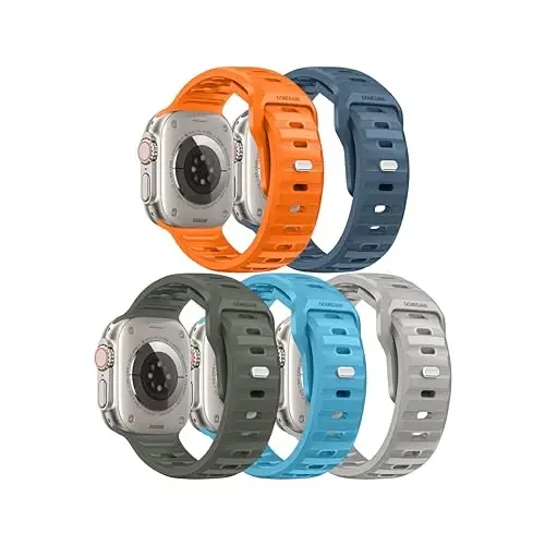 DONEGANI UC5 Apple Watch тасмалари аёллар эркаклар учун Se Ultra 2 40мм 44мм 46мм 42мм 45мм 41мм 38мм 49мм Series 10 9 8 7 6 5 4 3 iWatch Sport Strap Silicone 