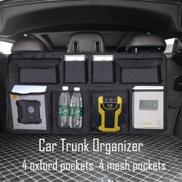 Donepart Car Trunk Organizer, Backseat Storage Bag Car Backseat Organizer Car Accessories Black - 1