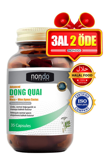 Dong Quai 35 Kapsül (MACA PANAX GİNSENG, VİTEX AGNUS CASTUS, GİNKO BİLOBA, L-ARGİNİNE, SELENYUM) - 1