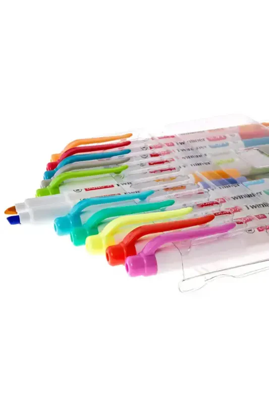 Donga Twinliner Soft 12 Color Fluorescent Double Sided - 2