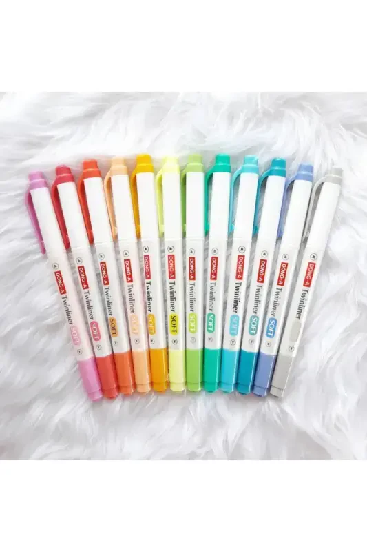 Donga Twinliner Soft 12 Color Fluorescent Double Sided - 7