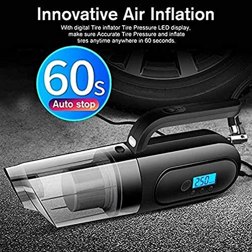 Dongng Portable Car Vacuum Cleaner: High Power Corded Handheld Vacuum - 12V - Best Car & Auto Accessories Kit for Detailing and Cleaning Car Interior Energy Saving and Aafety (Color: Black) - 3