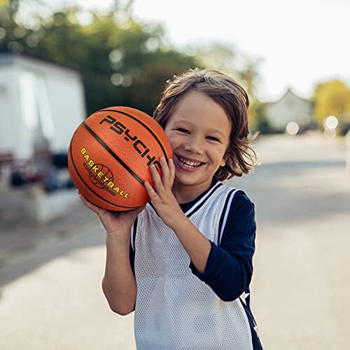 Donish Barglari Mini Rezinali Basketbol, Bolalar/Go'daklar Uchun Kichik Basketbol, O'yin To'plari O'lchami 3 (22 Dyuym) - 5