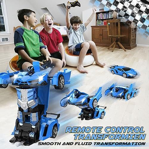 Britik Transform Remote Control Car Toy for Kids 4-8, Remote Control Car for Boys 4-7, Transform Cars for Boys 4-6 - Britik (1)