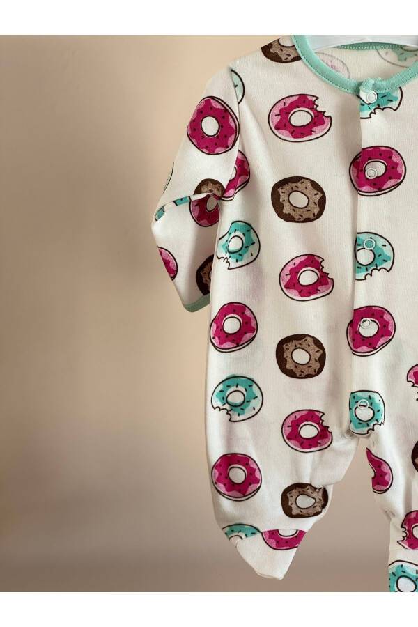 DONUT PRINTED BABY ONESIE-GREEN - 2