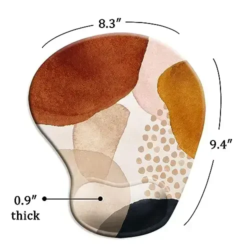 DOOKE Ergonomic Mouse Pad with Wrist Support and Coaster,Mouse Pads with Non-Slip PU Base for Home Office Working Studying Easy Typing & Pain Relief Aesthetic Art - 5