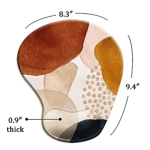 DOOKE Ergonomic Mouse Pad with Wrist Support and Coaster,Mouse Pads with Non-Slip PU Base for Home Office Working Studying Easy Typing & Pain Relief Aesthetic Art - 5