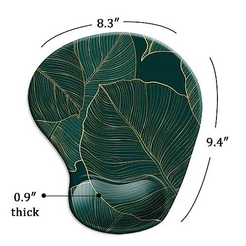 DOOKE Ergonomic Mouse Pad with Wrist Support and Coaster,Mouse Pads with Non-Slip PU Base for Home Office Working Studying Easy Typing & Pain Relief Plants - 5