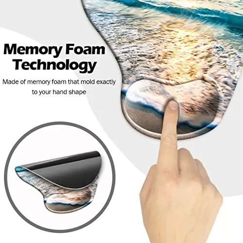 DOOKE Ergonomic Mouse Pad with Wrist Support,Mouse Pads with Non-Slip PU Base for Home Office Working Studying Easy Typing & Pain Relief - 4