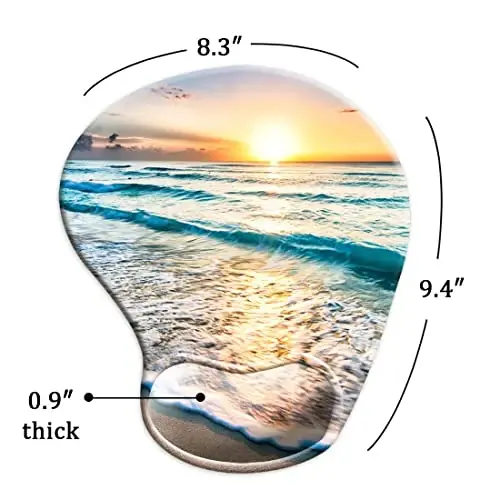 DOOKE Ergonomic Mouse Pad with Wrist Support,Mouse Pads with Non-Slip PU Base for Home Office Working Studying Easy Typing & Pain Relief - 5