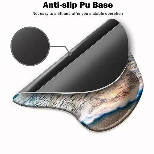 DOOKE Ergonomic Mouse Pad with Wrist Support,Mouse Pads with Non-Slip PU Base for Home Office Working Studying Easy Typing & Pain Relief - 3