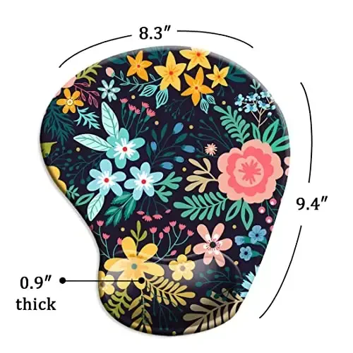 DOOKE Ergonomic Mouse Pad with Wrist Support,Mouse Pads with Non-Slip PU Base for Home Office Working Studying Easy Typing & Pain Relief Watercolor Floral - 5