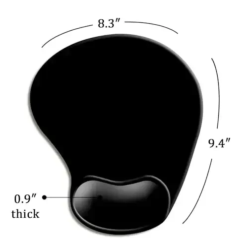 DOOKE Ergonomic Mouse Pad with Wrist Support and,Mouse Pads with Non-Slip PU Base for Home Office Working Studying Easy Typing & Pain Relief Black - 5