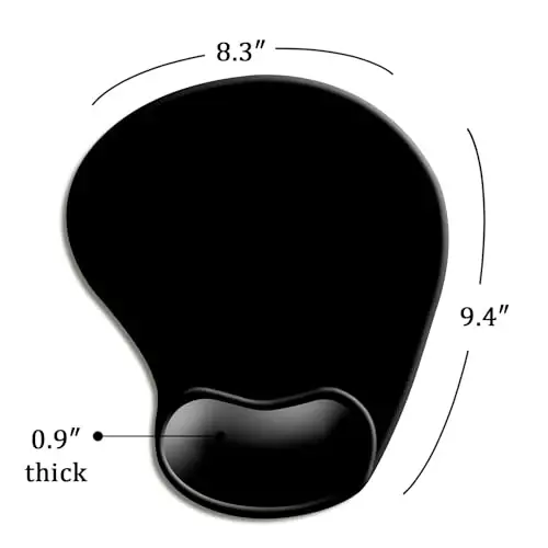 DOOKE Ergonomic Mouse Pad with Wrist Support and,Mouse Pads with Non-Slip PU Base for Home Office Working Studying Easy Typing & Pain Relief Black - 5