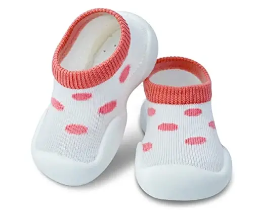 Dookeh Baby Shoes Boys Girls First Walking Shoes Non Slip Soft Sole Sneakers Toddler Infant Babygirl Sock Shoes… - MODAZONE (1)