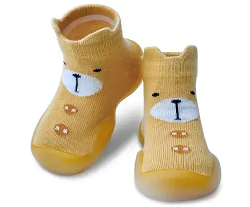 Dookeh Baby Shoes Boys Girls First Walking Shoes Non Slip Soft Sole Sneakers Toddler Infant Babygirl Sock Shoes - 1