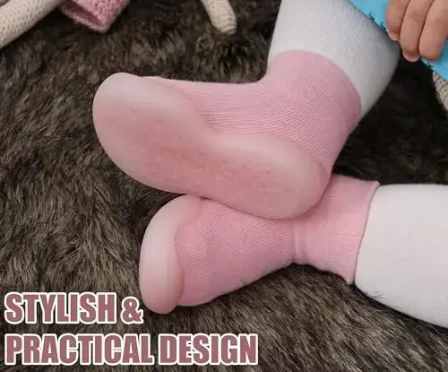 Dookeh Baby Shoes Boys Girls First Walking Shoes Non Slip Soft Sole Sneakers Toddler Infant Babygirl Sock Shoes - 5