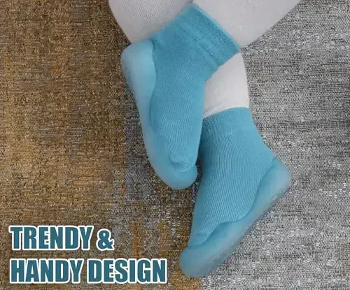 Dookeh Baby Shoes Boys Girls First Walking Shoes Non Slip Soft Sole Sneakers Toddler Infant Babygirl Sock Shoes - 5