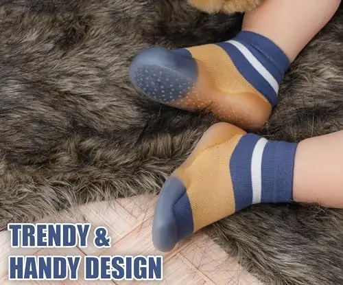 Dookeh Baby Shoes Boys Girls First Walking Shoes Non Slip Soft Sole Sneakers Toddler Infant Babygirl Sock Shoes - 5