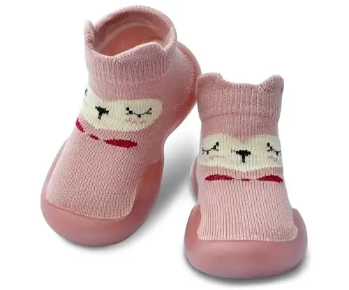 Dookeh Baby Shoes Boys Girls First Walking Shoes Non Slip Soft Sole Sneakers Toddler Infant Babygirl Sock Shoes 