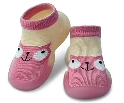 Dookeh Baby Shoes Boys Girls First Walking Shoes Non Slip Soft Sole Sneakers Toddler Infant Babygirl Sock Shoes… - DOOKEH