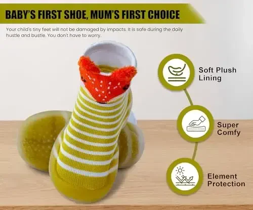 Dookeh Bebek Ayakkabıları Erkek Kız Çocuk İlk Yürüme Ayakkabıları Kaymaz Yumuşak Tabanlı Spor Ayakkabıları Bebek Yürüme Çağındaki Çocuk Bebek Kız Çorap Ayakkabıları - 6