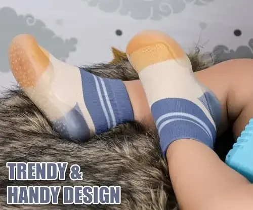 Dookeh Baby Shoes Boys Girls First Walking Shoes Non Slip Soft Sole Sneakers Toddler Infant Babygirl Sock Shoes - 5