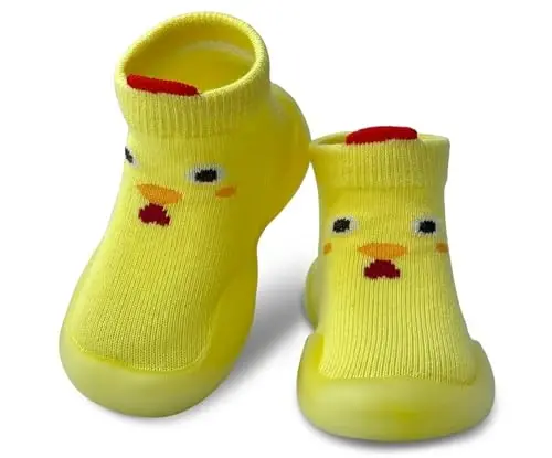 Dookeh Baby Shoes Boys Girls First Walking Shoes Non Slip Soft Sole Sneakers Toddler Infant Babygirl Sock Shoes - 1