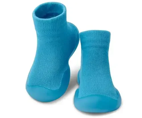 Dookeh Bebek Ayakkabıları Erkek Kız Çocuk İlk Yürüme Ayakkabıları Kaymaz Yumuşak Tabanlı Spor Ayakkabıları Küçük Çocuk Bebek Kız Çorap Ayakkabıları - DOOKEH