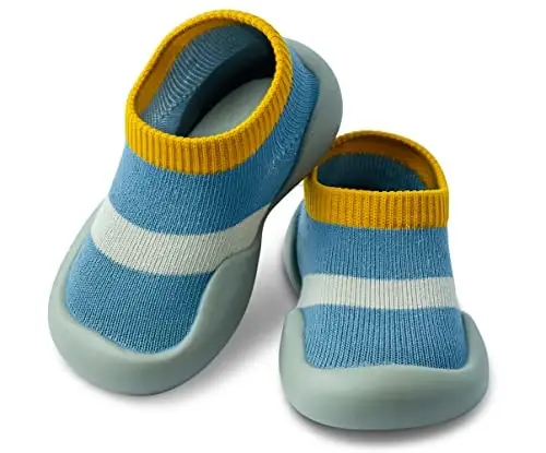 Dookeh Baby Shoes Boys Girls First Walking Shoes Non Slip Soft Sole Sneakers Toddler Infant Babygirl Sock Shoes - 1