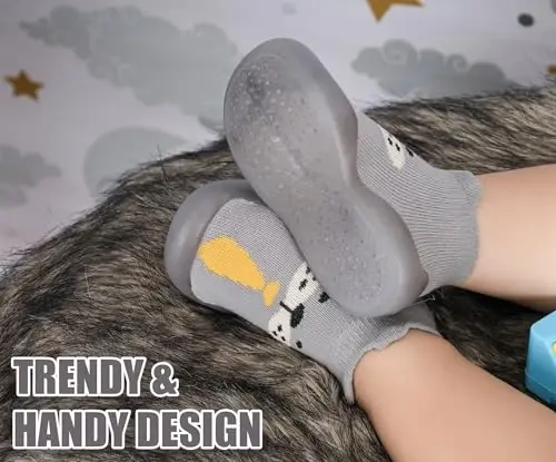 Dookeh Baby Shoes Boys Girls First Walking Shoes Non Slip Soft Sole Sneakers Toddler Infant Babygirl Sock Shoes - 5