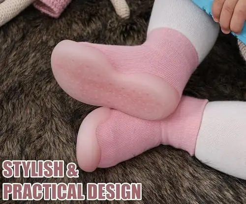 Dookeh Baby Shoes Boys Girls First Walking Shoes Non Slip Soft Sole Sneakers Toddler Infant Babygirl Sock Shoes - 5