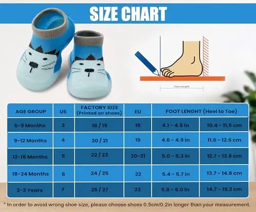 Dookeh Baby Shoes Boys Girls First Walking Shoes Non Slip Soft Sole Sneakers Toddler Infant Babygirl Sock Shoes… - DOOKEH (1)