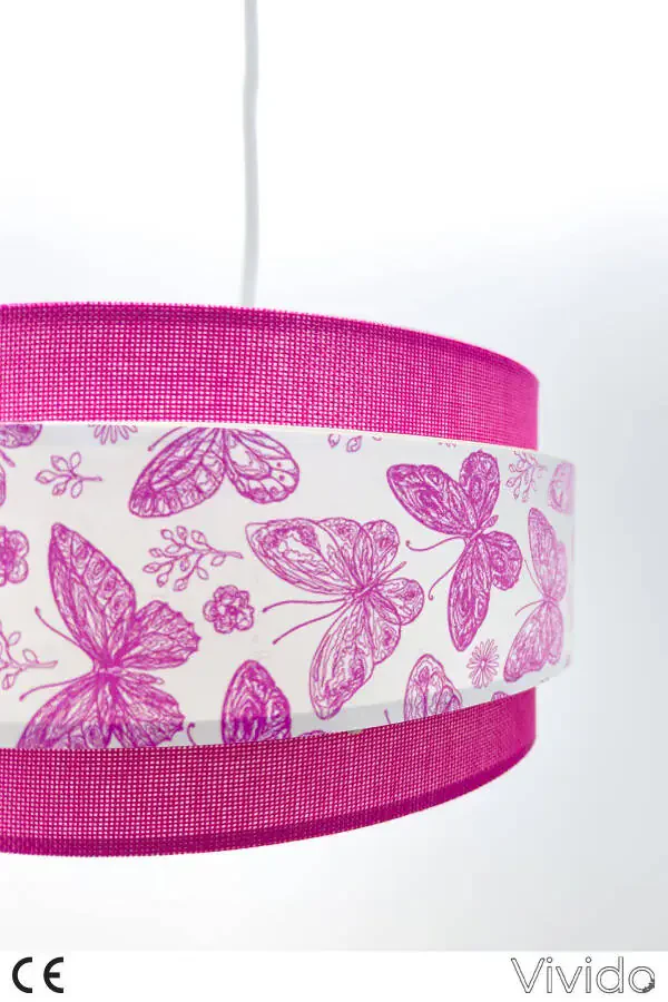 Dopia Pink Butterfly Children's Room Chandelier - 2