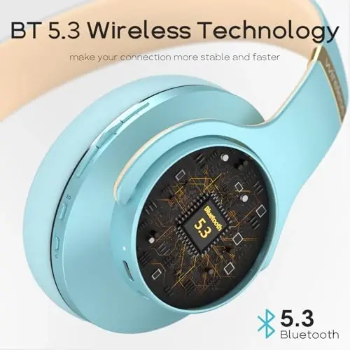 DOQAUS Bluetooth Headphones Over Ear, 90H Playtime, 3 EQ Modes, HiFi Audio, ENC Mic, Reinforced Durable Frame & Soft Earpads for Extended Wear, Phone, PC, Travel - 4