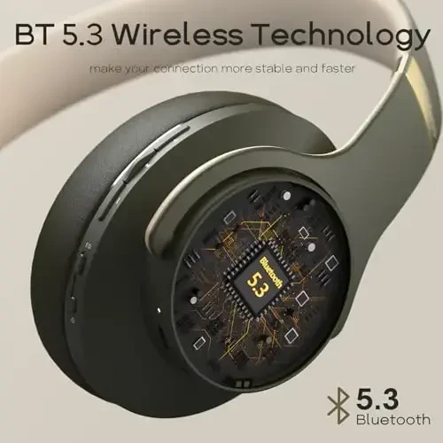 DOQAUS Bluetooth Headphones Over Ear, 90H Playtime, 3 EQ Modes, HiFi Audio, ENC Mic, Reinforced Durable Frame & Soft Earpads for Extended Wear, Phone, PC, Travel - 4