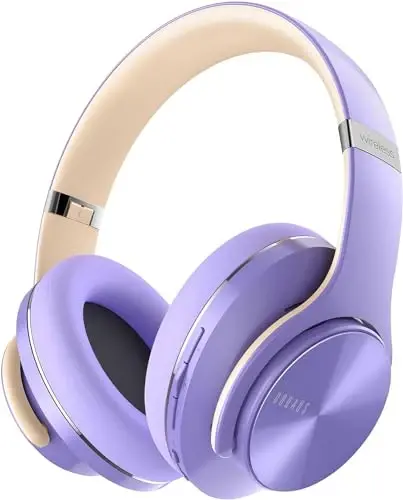 DOQAUS Bluetooth Headphones Over Ear, 90H Playtime Wireless, 3 EQ Modes, HiFi Audio & Deep Bass, ENC Noise Isolating Mic, Soft Earpads for Phone/PC 