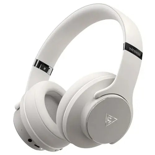 DOQAUS Bluetooth Headphones Over Ear Wireless Headphone, 90H Playtime and 3EQ Modes with Mic, HiFi Stereo Sound, Deep Bass, Memory Foam Cups, for Phone PC Travel Home Office - 1