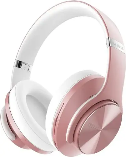 DOQAUS Bluetooth Headphones Over Ear, 90H Playtime, 3 EQ Modes, HiFi Audio, ENC Mic, Reinforced Durable Frame & Soft Earpads for Extended Wear, Phone, PC, Travel - 1