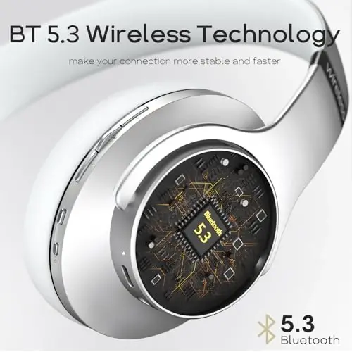 DOQAUS Bluetooth Headphones Over Ear, 90H Playtime, 3 EQ Modes, HiFi Audio, ENC Mic, Reinforced Durable Frame & Soft Earpads for Extended Wear, Phone, PC, Travel - 4
