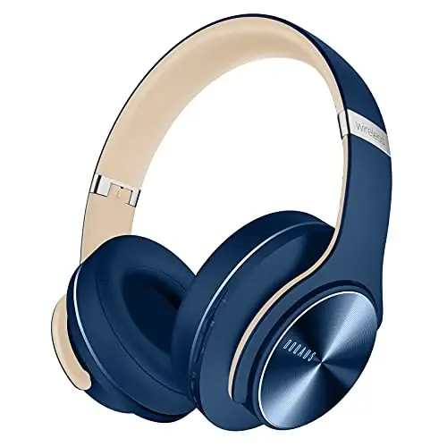 DOQAUS Bluetooth Headphones Over Ear, 90H Playtime Wireless, 3 EQ Modes, HiFi Audio & Deep Bass, ENC Noise Isolating Mic, Soft Earpads for Phone/PC - 1