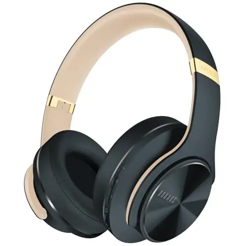 DOQAUS Bluetooth Headphones Over Ear, 90H Playtime, 3 EQ Modes, HiFi Audio, ENC Mic, Reinforced Durable Frame & Soft Earpads for Extended Wear, Phone, PC, Travel - 1