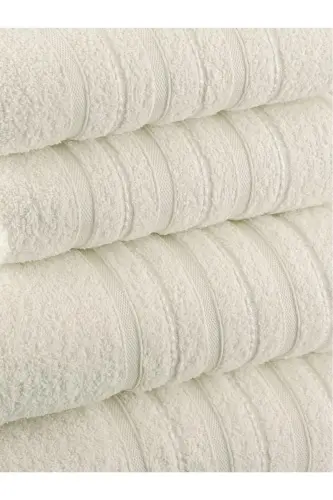 Dora 4-Piece Bath Towel Set - 50x90 70x140cm X2 / 50x90cm X2 Cm-CREAM - 5