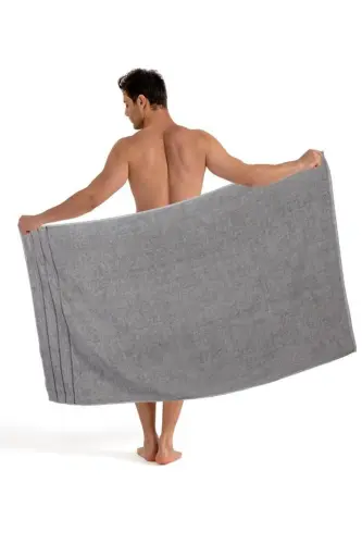 Dora 4'lü Banyo Havlusu Seti 50x90 70X140cm x2 / 50x90cm x2 Cm-GRİ - 6