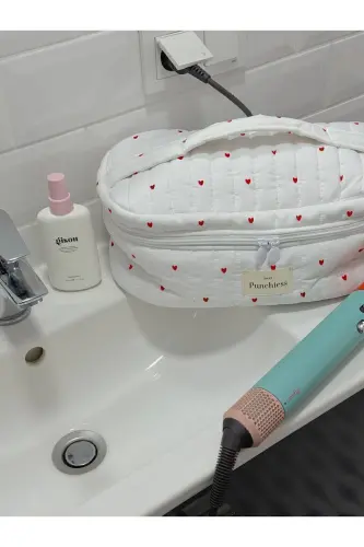Дорожная сумка с красным сердцем, совместимая с Airwrap - 5