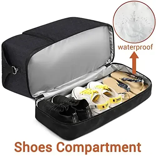 Travel Weekender Bag for Women, Overnight Bag with Shoe Compartment Oversized Travel Duffel Bag Carry On Tote 21