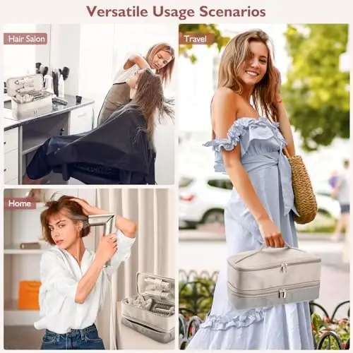 Дорожный чехол для фена Shark Flexstyle FlexFusion Airwrap Brush, двухслойная сумка для хранения инструментов и аксессуаров для волос, органайзер для фена Revlon - 6