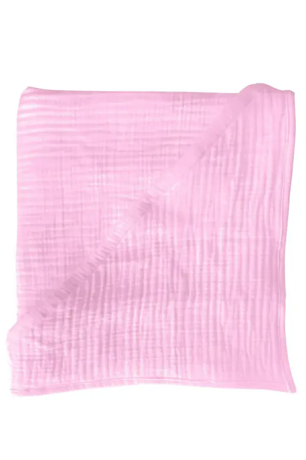 Dört Katlı Müslin Kapşonlu Bebek Çocuk Havlu Kundak Banyo Havlusu Pamuk Plaj Havlusu Panço 4 Katlı-pembe - 5