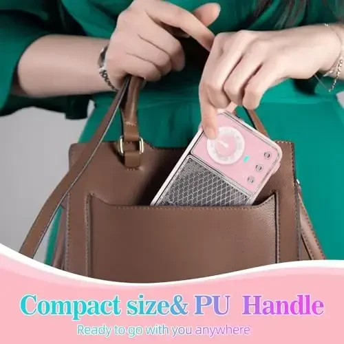 Dosmix Kawaii xona dekorasi, Retro Bluetooth karnay, Simsiz Bluetooth karnaylar, Oshxona stol yotoqxona ofis partiyasi tashqi vintage aksessuarlari uchun pushti yoqimli eski moda uslubi (Tender pushti) - 6