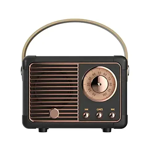 Dosmix Retro Bluetooth karnay, Vintage dekor, kichkina simsiz Bluetooth karnay, oshxona stoli yotoq xonasi ofisi ochiq havoda ayollar erkaklar o'smirlar uchun tug'ilgan kun sovg'alari uchun yoqimli eski uslub 